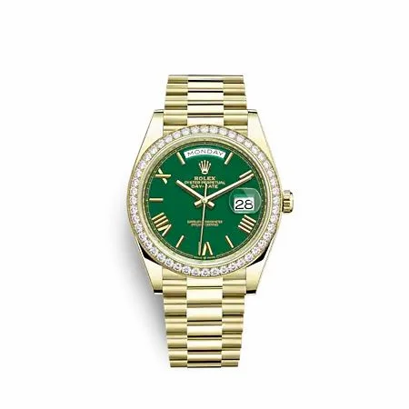 Rolex Day-Date 40 Yellow Gold - Diamond / Green - Roman 228348RBR-0040 (M228348RBR-0040)